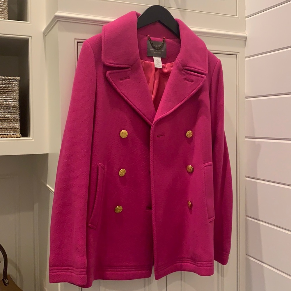 🤍 HOT PINK J.CREW PEACOAT 🤍